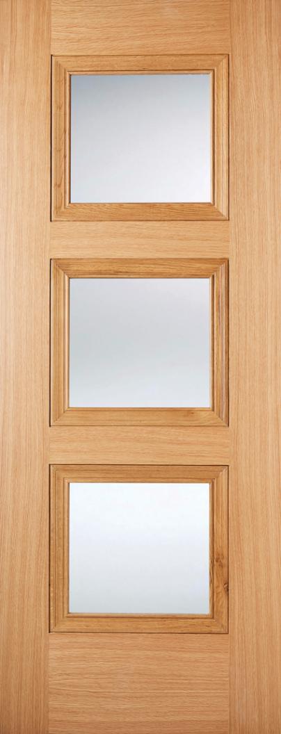 Glass Panelled Oak Door