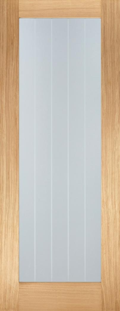 Glass Panelled Oak Door