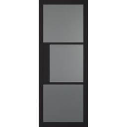 BLACK TRIBECA 3L TINTED GLASS INTERNAL DOOR
