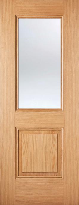 Glass Panelled Oak Door 