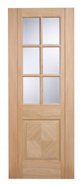 Glass Panelled Oak Door