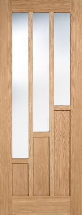 Glass Panelled Oak Door